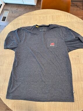 Howler Brothers Men's Heather Navy Short Sleeve Pocket Tee with Logo Patch